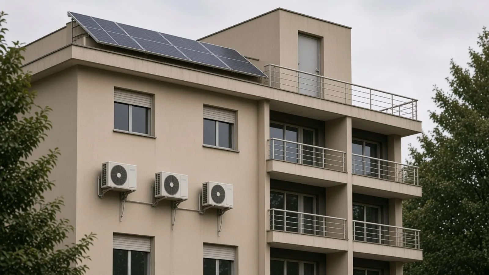 Painéis solares e a porta da medição, sem letreiros